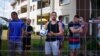 Romanian employees of the Toennies slaughterhouse are seen under quarantine at their residences in the Suerenheide district of Verl on June 22.