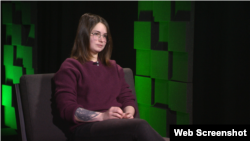 Анна в студии Радіо Свобода. Киев, январь 2026 года