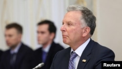 Спецпосланник США Стів Віткофф бере участь у зустрічі з президентом Росії Володимиром Путіним в Санкт-Петербурзі, Росія, 21 жовтня 2026 року