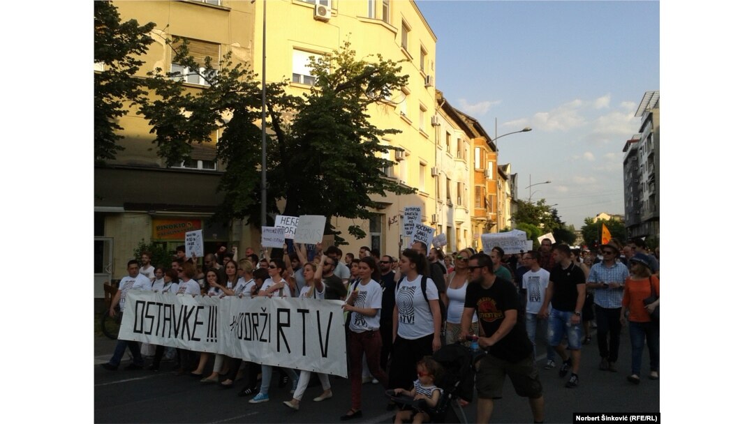 Protestna podrška smenjenim novinarima RTV Vojvodine