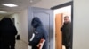 Law enforcement searches the Belarusian Association of Journalists' office in Minsk on February 16.
