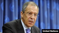 Russia's Sergei Lavrov called the sanctions "unacceptable."