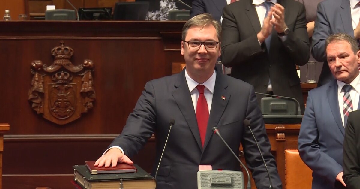 Vucic Sworn In As Serbian President Amid Protests