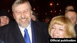 Андрей Санников и Ирина Халип во время президентской кампании в Белоруссии