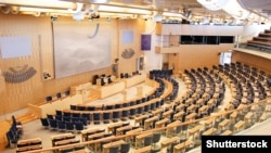 A svéd parlament ülésterme Stockholmban 2018. szeptember 30-án
