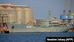 Российский корабль в Порт-Судане, май 2021 года