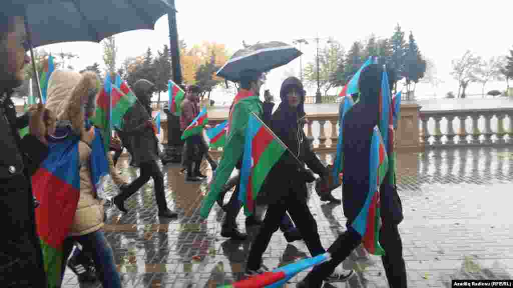 Azerbaijan - National flag day in Baku
