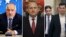 От ляво надясно: Бойко Борисов от ГЕРБ, Румен Радев, Божидар Божанов и Кирил Петков от ПП-ДБ. Колаж.