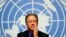 SWITZERLAND -- The World Food Programme (WFP) Executive director David Beasley attends a news conference on the food security in Yemen at the United Nations in Geneva, December 4, 2018