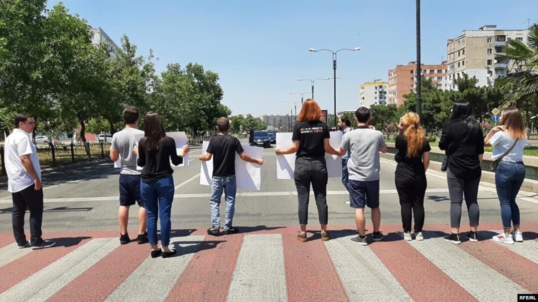 Акция протеста в Рустави, 3 июля 2019 г.