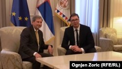 Johanes Han i Aleksandar Vučić (arhivska fotografija)