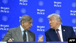 Pakistani Prime Minister Shehbaz Sharif (left) and US President Donald Trump (file photo)