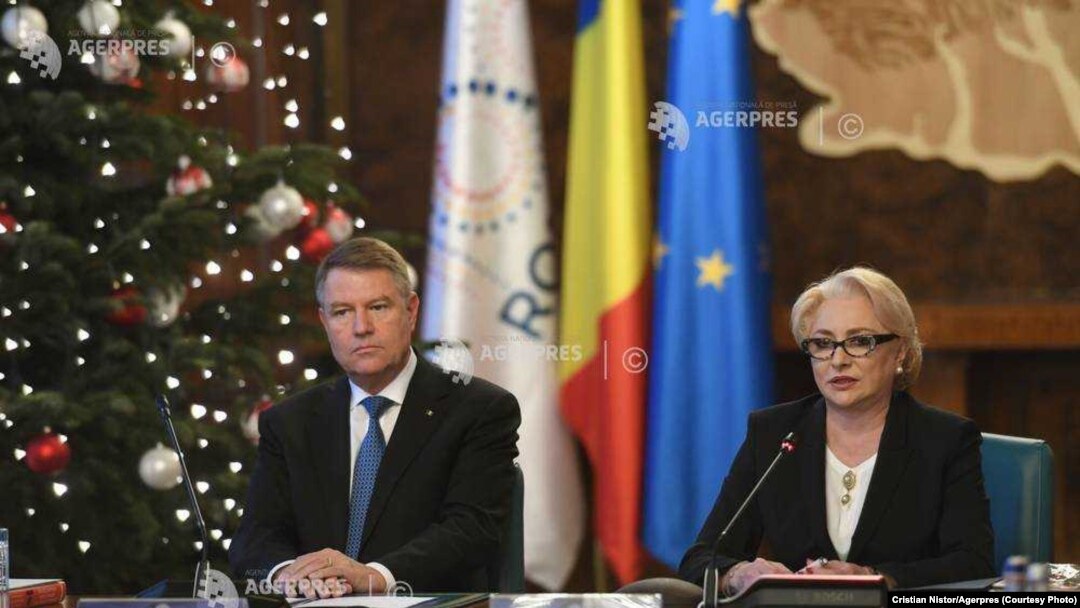 Romania-PM Viorica Dancila and President Klaus Iohannis, gouvernment meeting, Bucharest, 20 dec 2018