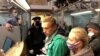 Opozantul rus Alexei Navalnîi reținut imediat după aterizarea la Moscova, 17 ianuarie 2021.