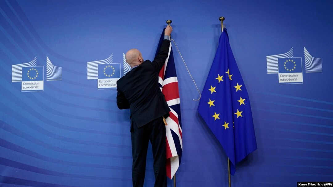 Zastava Britanije i EU, Brisel