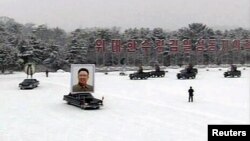 Похоронная процессия в Пхеньяне