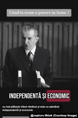 Un video de pe TikTok în care Ceaușescu spune că România nu mai are nicio datorie are peste 85.000 de vizualizări.