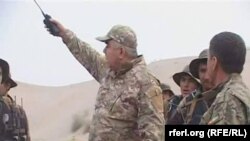 Abdul Rashid Dostum, first vice president of Afghanistan, leading troops in Jowzjan.