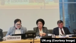 БҰҰ Нәсілдік кемсітушілікті жою комитеті жиынындағы Өзбекстан делегациясы. 24 сәуір, 2026 жыл. 