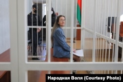 Вольга Калацкая падчас суду. 23 сакавіка 2021