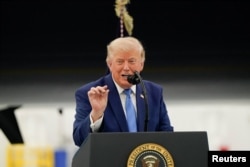 Дональд Трамп выступает на авиабазе Эндрюс, 19 июня 2026 года