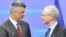 Kryeministri i Republikës së Kosovës, Hashim Thaçi,me presidentin e Këshillit të BE-së, Herman Von Rompej. 