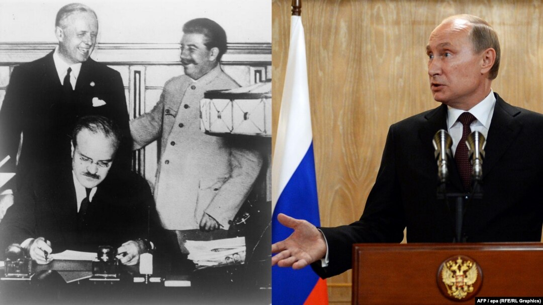 Putin says the Molotov-Ribbentrop Pact wasn't such a bad thing after all.