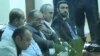 Armenia -- Former President Robert Kocharian (second from right) and his lawyers attend a court hearing in Yerevan, January 9, 2020.