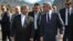 Ermənistan - Ermənistan prezidenti Serzh Sarkisian (sağda) və İranın enerji naziri Majid Namjoo Araz çayı üzərində su-elektrik stansiyasının tikintisi sahəsində. Mehri rayonu, 8 noyabr, 2012