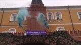 Feminists Protest On Kremlin Wall