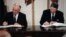 Soviet leader Mikhail Gorbachev (left) and U.S. President Ronald Reagan sign the INF Treaty in 1987.