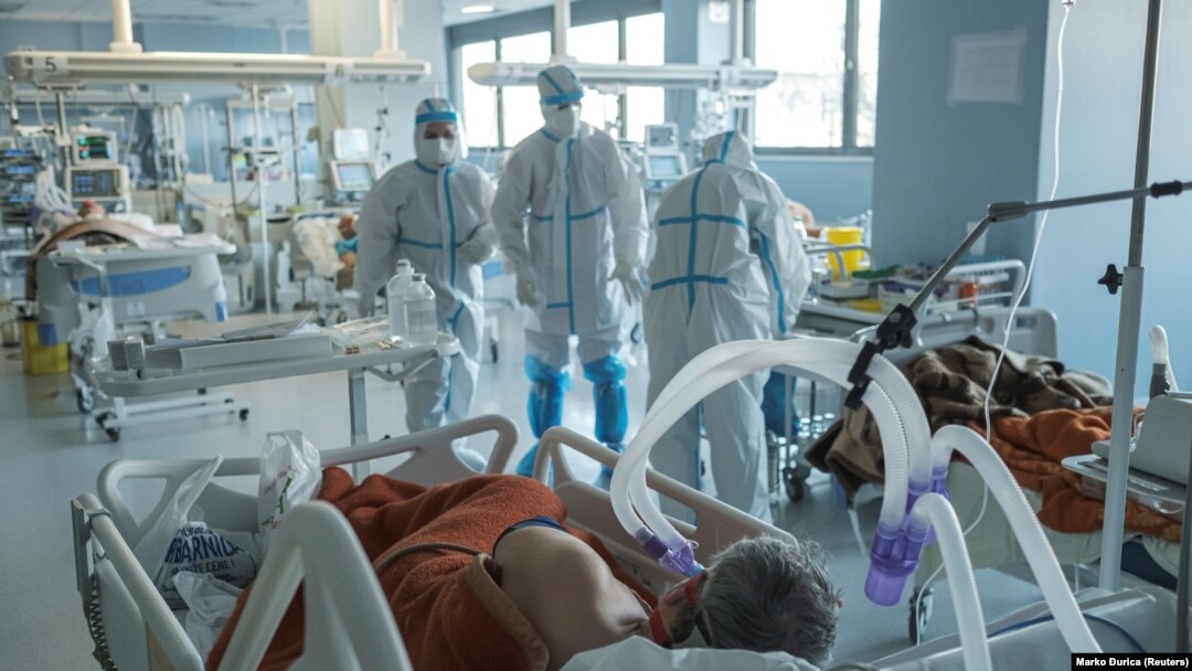 COVID zona u Kliničkom centru u Nišu na jugu Srbije, 3. mart 