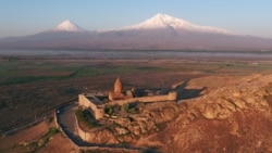 Khor Virap Monastery, with Mount Ararat, known in Turkish as Mount Agri, in the background