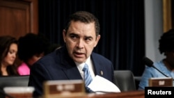U.S. Rep. Henry Cuellar speaks at a Homeland Security Subcommittee hearing on Capitol Hill in Washington, D.C., on April 10.