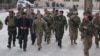 General Austin Miller (center), U.S. Army commander in Afghanistan, meets with the governor of Ghazni Province on November 21.