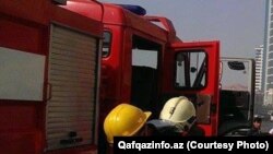 Azerbaijan -- fire in AMAY Trade Center in Baku - 13Sep2014