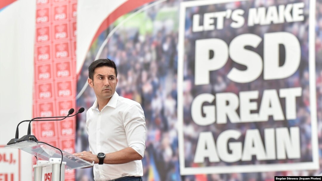 Claudiu Manda în 2019, la un eveniment electoral al Partidului Social Democrat.
