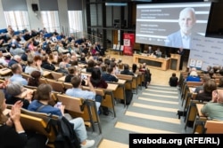 Сустрэча з нобэлеўскім ляўрэатам Алесем Бяляцкім у Варшаўскім унівэрсытэце