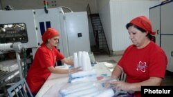 Armenia – Workers at a plastics factory in Yerevan, 30Oct2014.