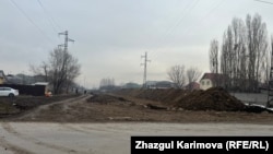 Профсоюз көчөсүндө салынып келаткан жаңы жол