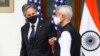 U.S. Secretary of State Antony Blinken (left) meets Indian Foreign Minister Subrahmanyam Jaishankar in New Delhi on July 28. 