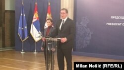 Predsednik i premijerka Srbije, Aleksandar Vučić i Ana Brnabić