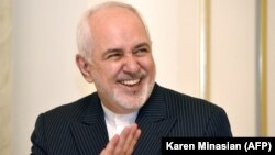 ARMENIA -- Iranian Foreign Minister Mohammad Javad Zarif gestures during his meeting with Armenian Prime Minister Nikol Pashinian in Yerevan, May 26, 2021