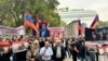 Armenia - People rally in Yerevan to demand the release of Armenian captives held in Azerbaijan, October 11, 2024.