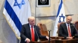 U.S. President Donald Trump addresses the Knesset in Jerusalem