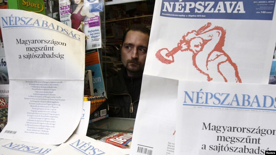 Protest a două publicații maghiare împotriva noii legi a presei, ianuarie 2010