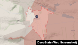 Сіверськ на мапі DeepState станом на 18 грудня