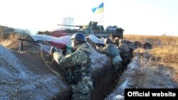 Позиции украинских военных в Донбассе.