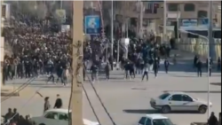 تصویری از یک ویدئو از اعتراضات در مرودشت