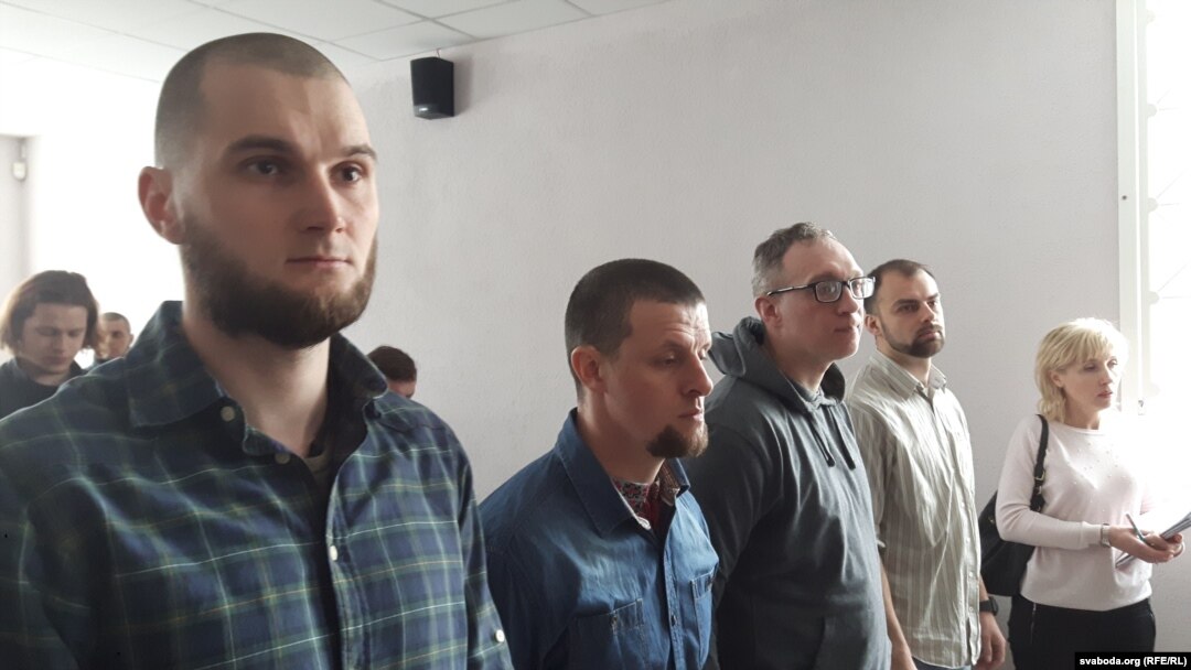Віктар Данілаў, Андрэй Дундукоў, Сяргей Стрыбульскі, Віктар Мароз і адвакат Людміла Казак